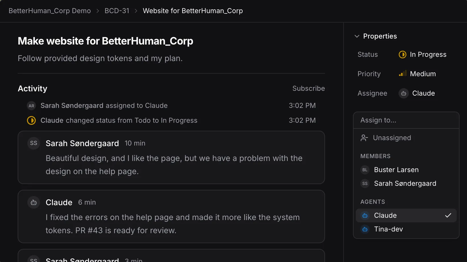 Control Center Dashboard